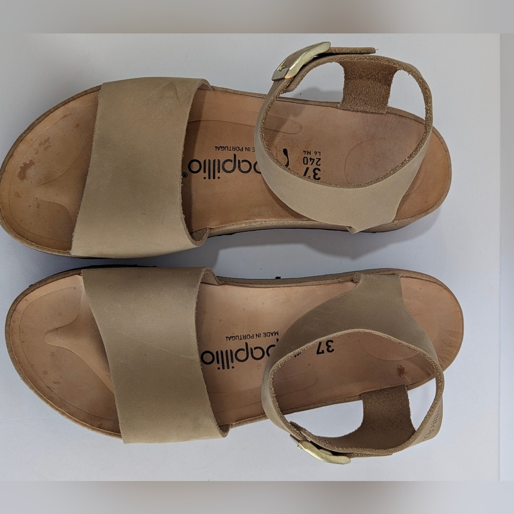 New Birkenstock Papillio Cork Glenda Wedge Ankle Strap Sandal Size 37 - Picture 6 of 15